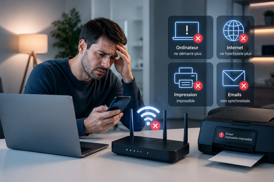 Robot assistant IA moderne utilisant ChatGPT sur ordinateur pour aider et accompagner les utilisateurs dans le numérique